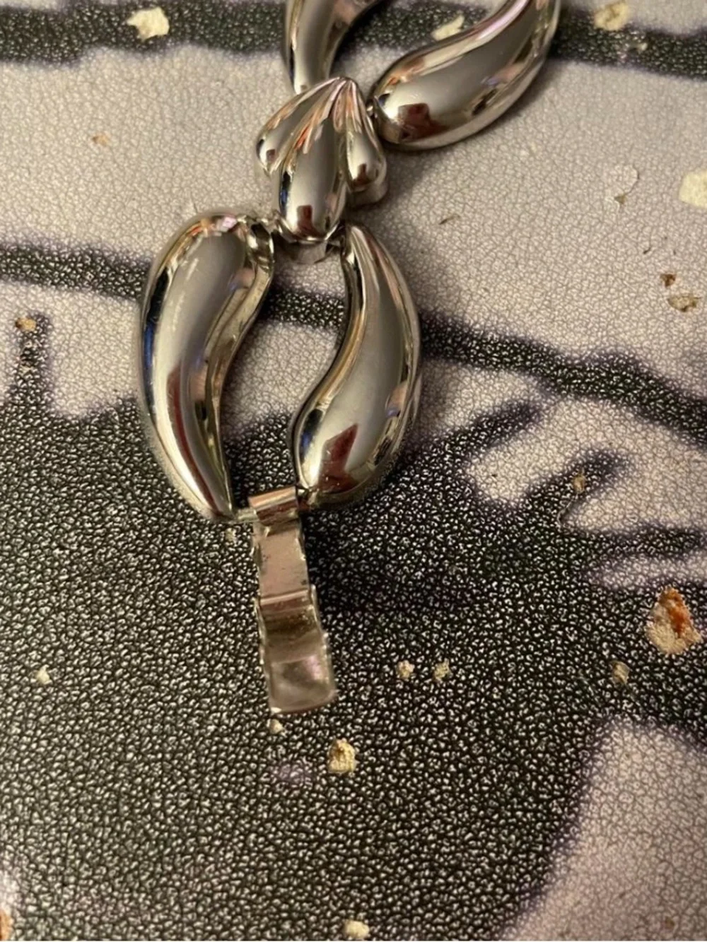 Polished Silver Chunky Link Bracelet